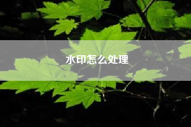 水印怎么处理（水银要怎么处理）